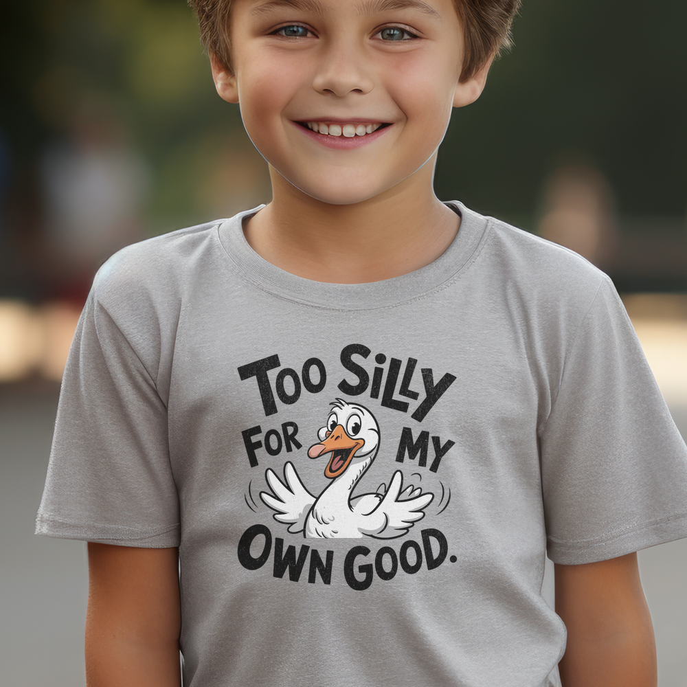 Silly Goose Child T Shirt - Sport Grey