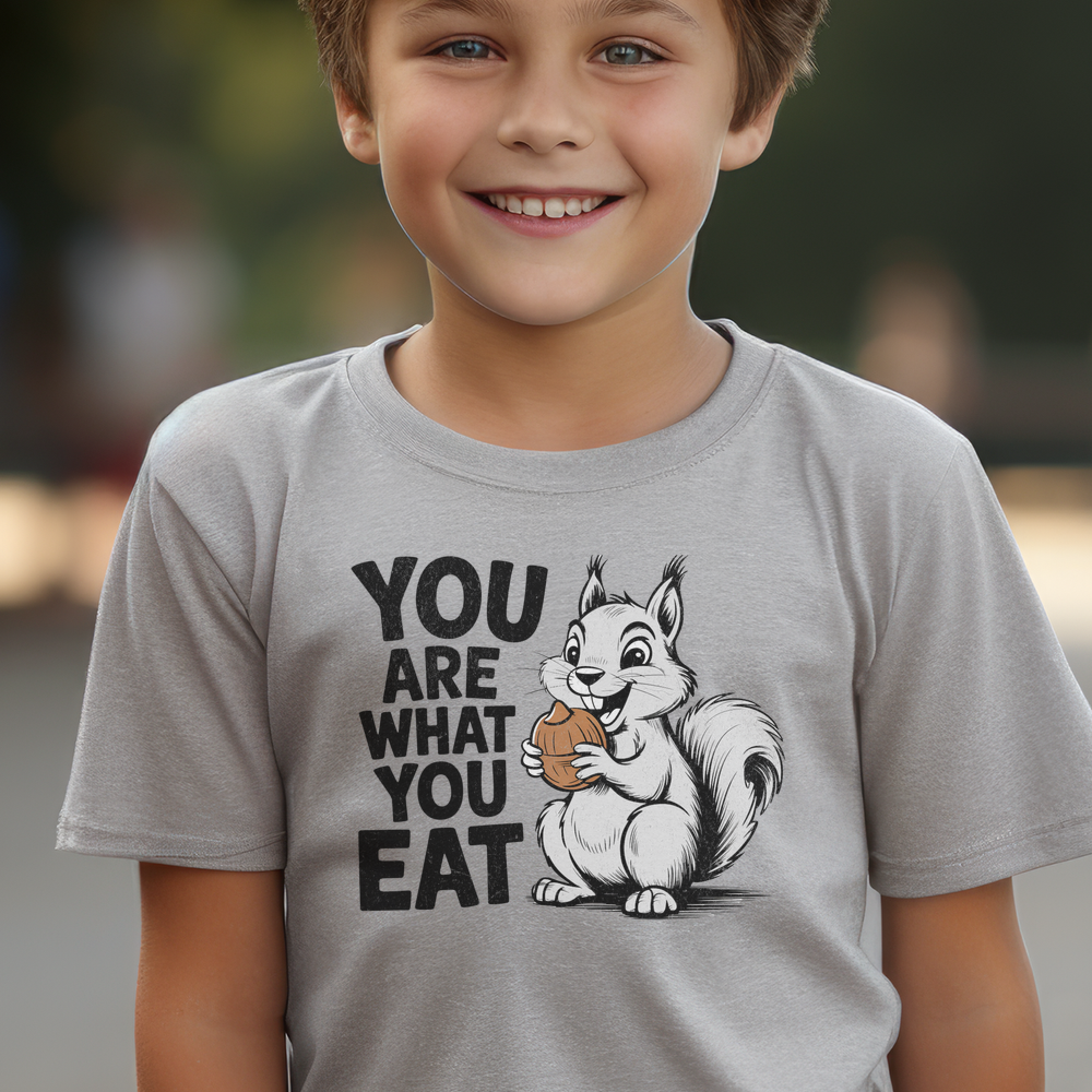 You Are What You Eat Child T Shirt - Sport Grey