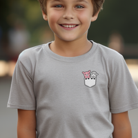 Sheep In Pocket Child T Shirt - Sport Grey