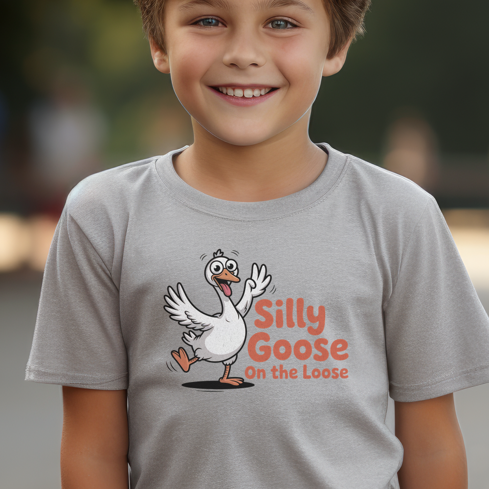 Silly Goose On The Loose Child - Sport Grey