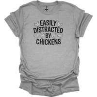 Easily Distracted By Chickens - Sport Grey