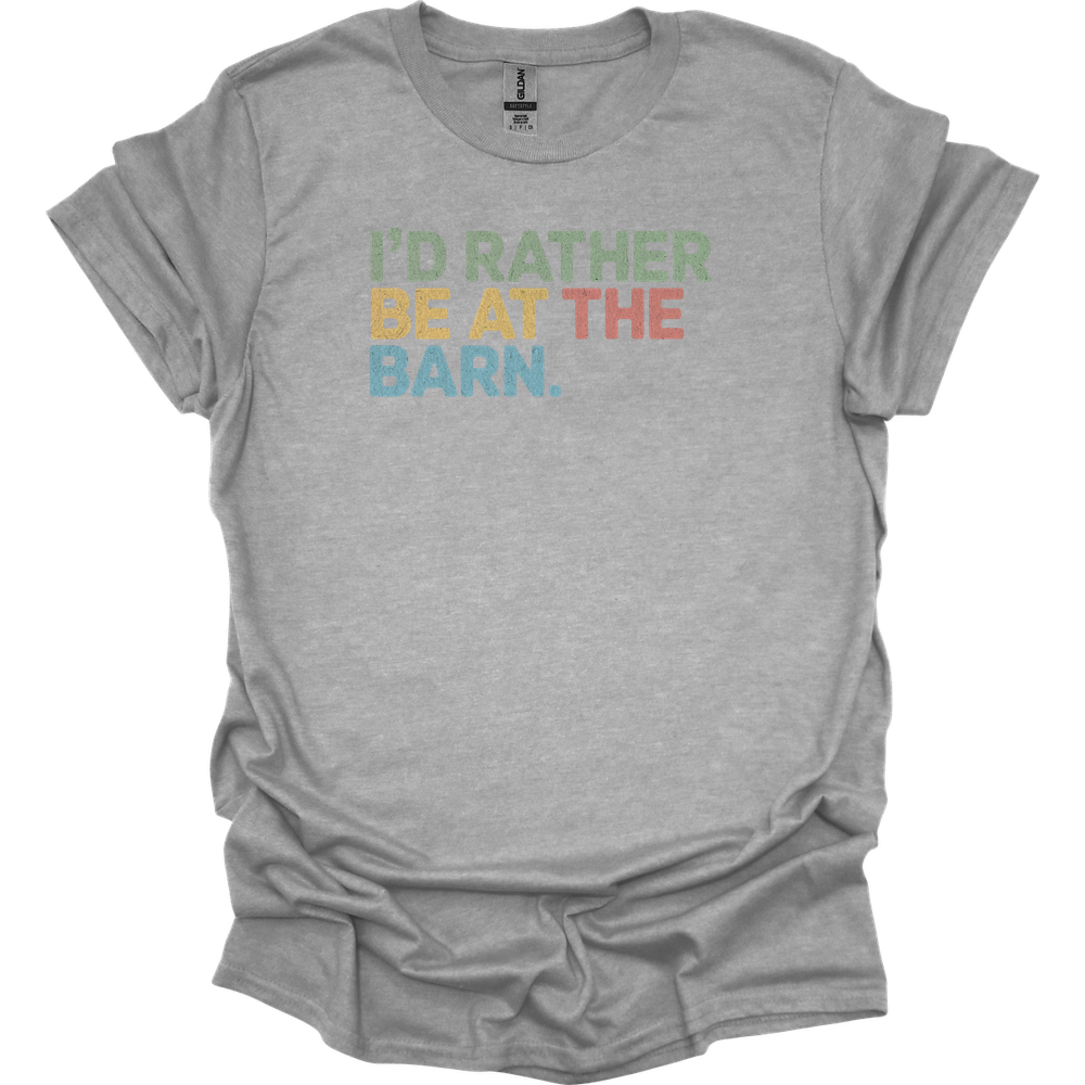 Id Rather Be At The Barn - Sport Grey