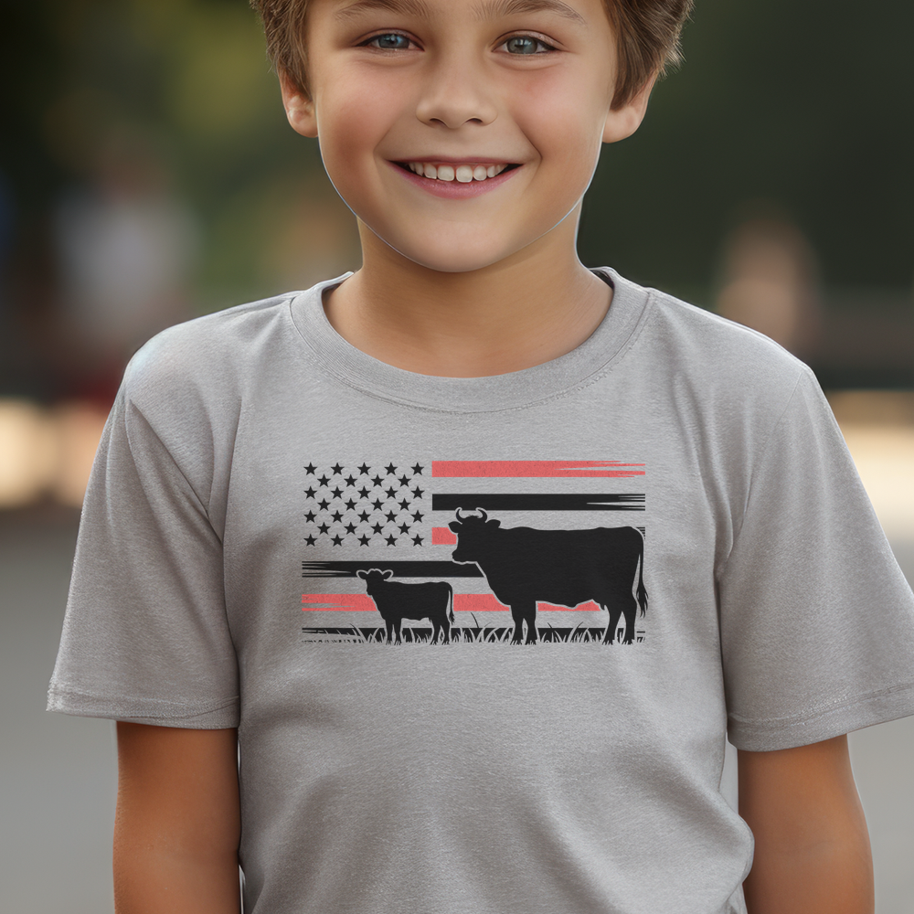 Usa Cow Child - Sport Grey