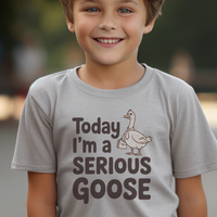 Today Im A Serious Goose Child - Sport Grey