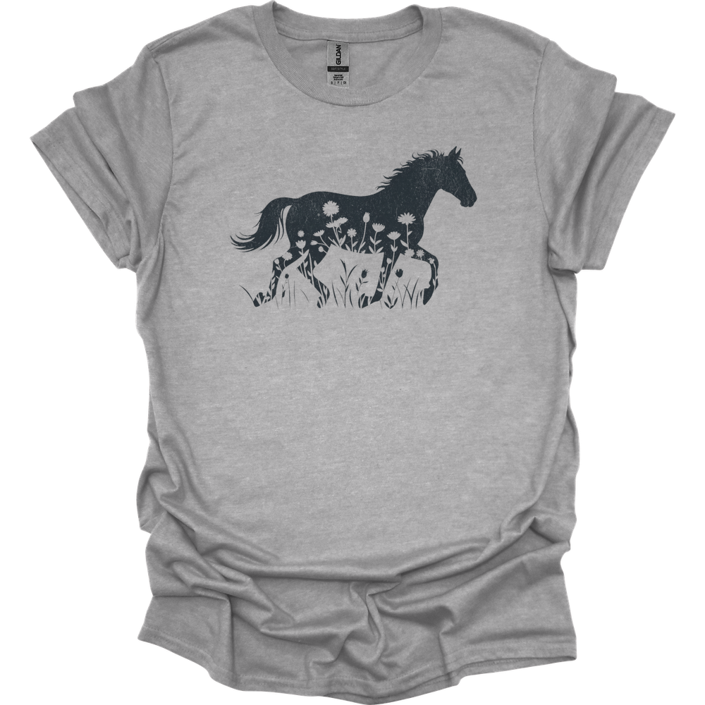 Flower Horse - Sport Grey