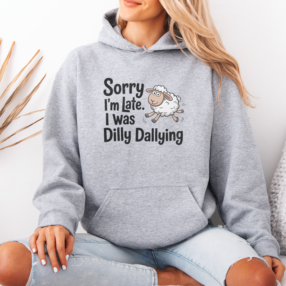 Dilly Dallying (Adult Hoodie) - Sport Grey