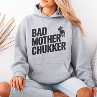 Bad Mother Chukker (Adult Hoodie) - Sport Grey
