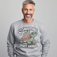 Snapping Turtle (Adult Sweatshirt) - Sport Grey