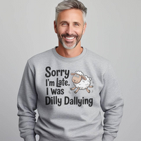 Dilly Dallying (Adult Sweatshirt) - Sport Grey