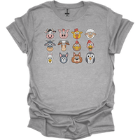 Barnyard Animals Adult Unisex Tee - Sport Grey