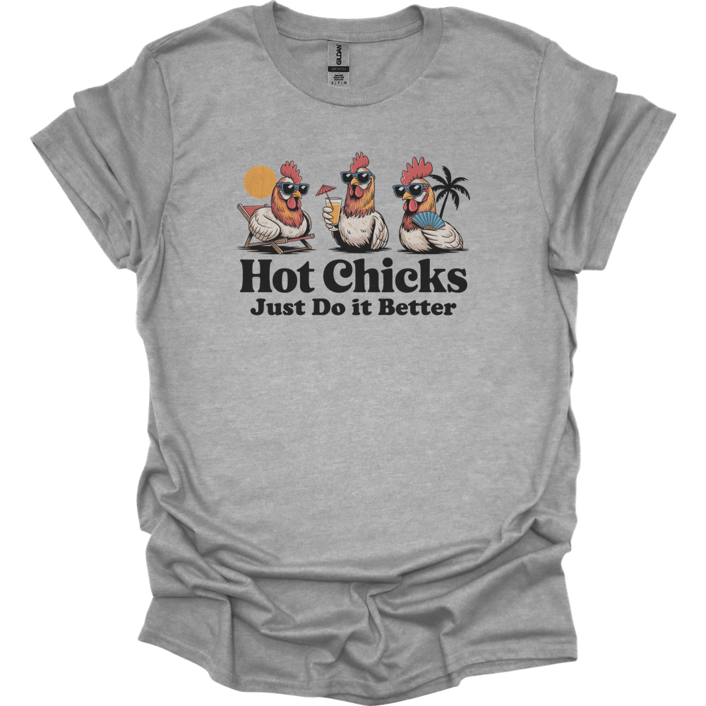Hot Chicks Just Do It Better Adult Dark - Sport Grey