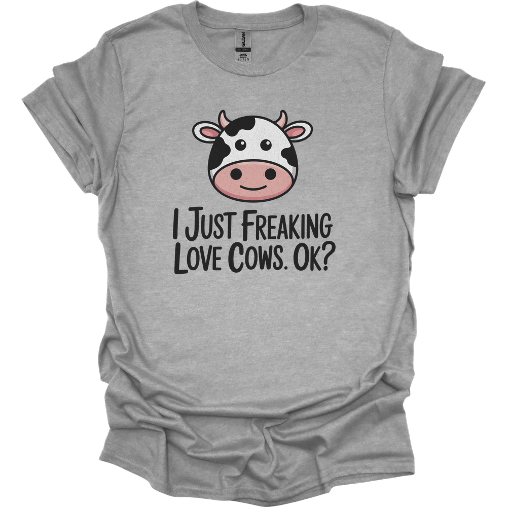 I Just Freaking Love Cows Ok Adult Dark - Sport Grey