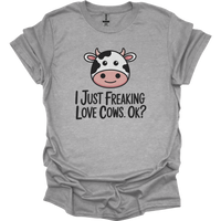I Just Freaking Love Cows Ok Adult Dark - Sport Grey
