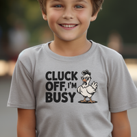 Cluck Off Im Busy Child Dark - Sport Grey