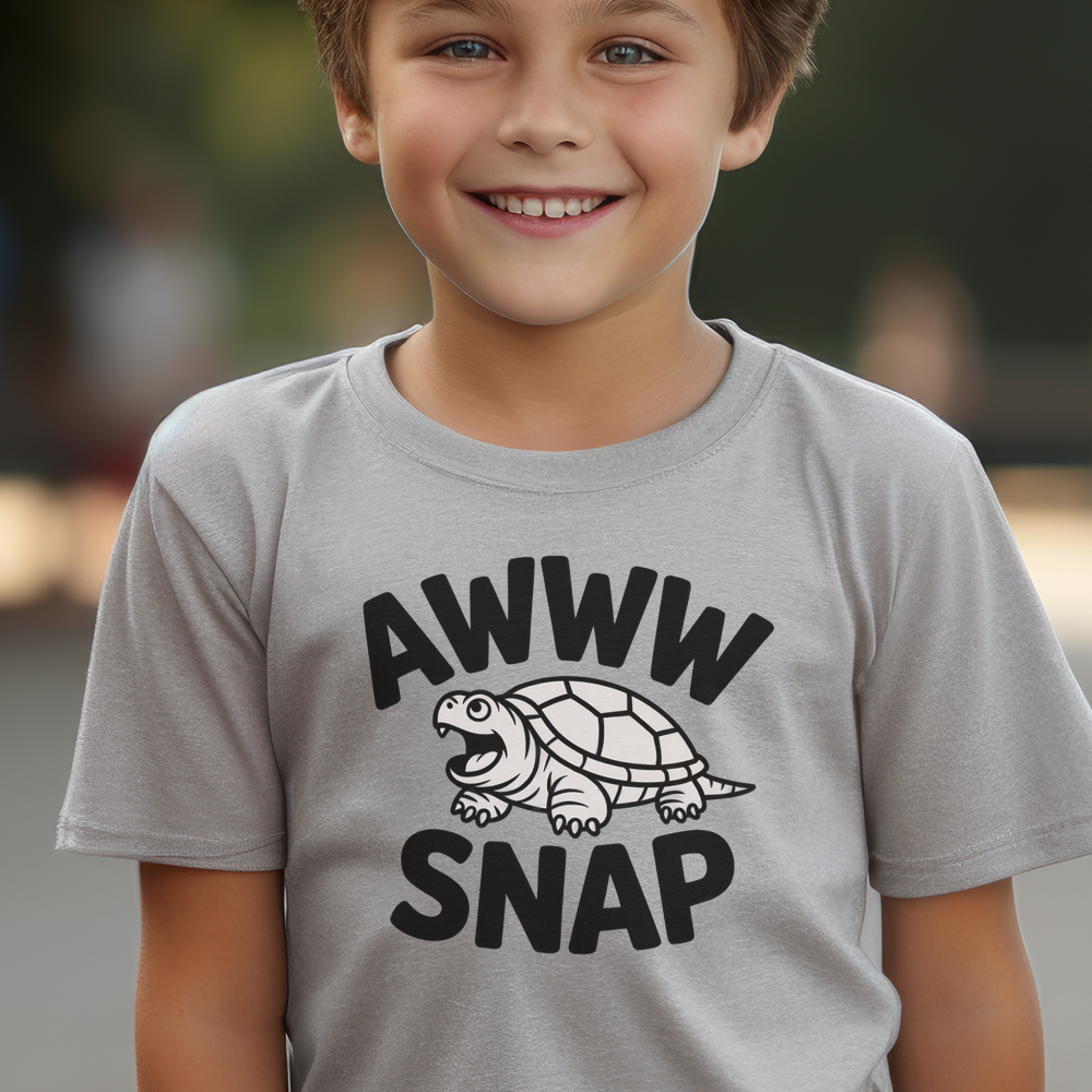 Awww Snapping Turtle Child Dark - Sport Grey