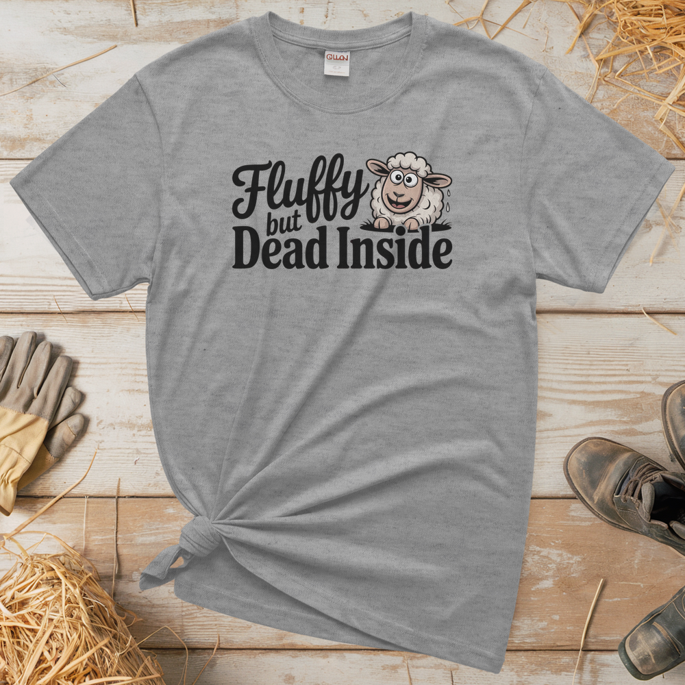 Fluffy But Dead Inside (Adult Unisex Tee) - Sport Grey