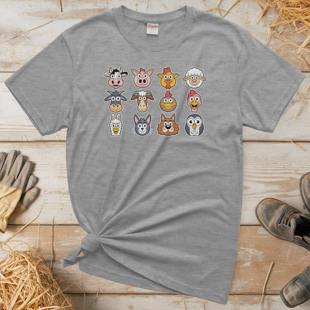 Barnyard Animals (Adult Unisex Tee) - Sport Grey