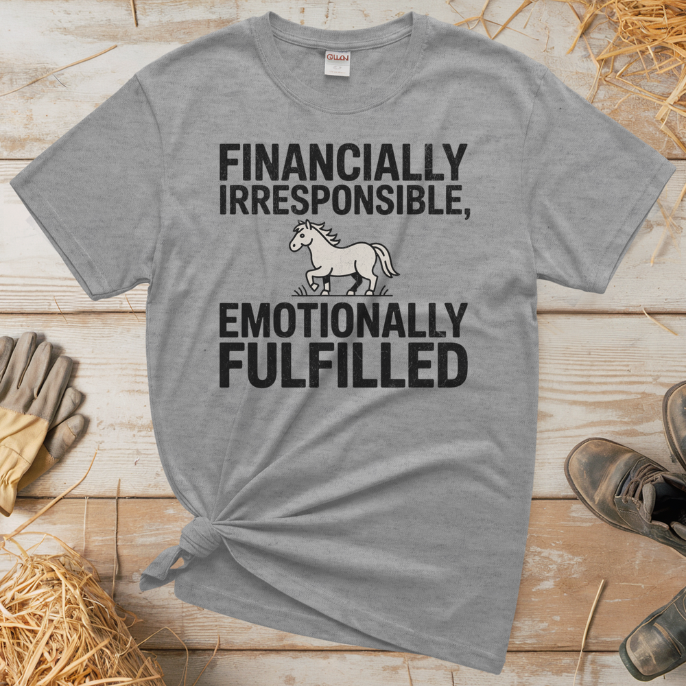 Financially Irresponsible Emotionally Fulfilled (Adult Unisex Tee) - Sport Grey
