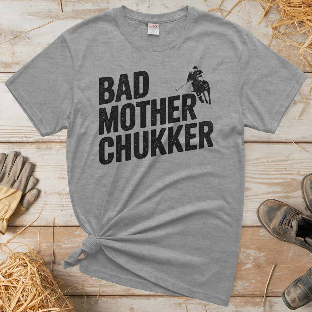 Bad Mother Chukker Polo (Adult Unisex Tee) - Sport Grey