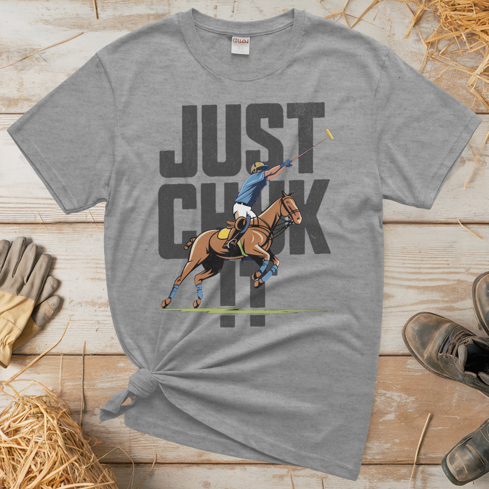 Just Chuk It Polo (Adult Unisex Tee) - Sport Grey