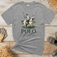 Polo Because Money Doesn't Injure Itself (Adult Unisex Tee) - Sport Grey