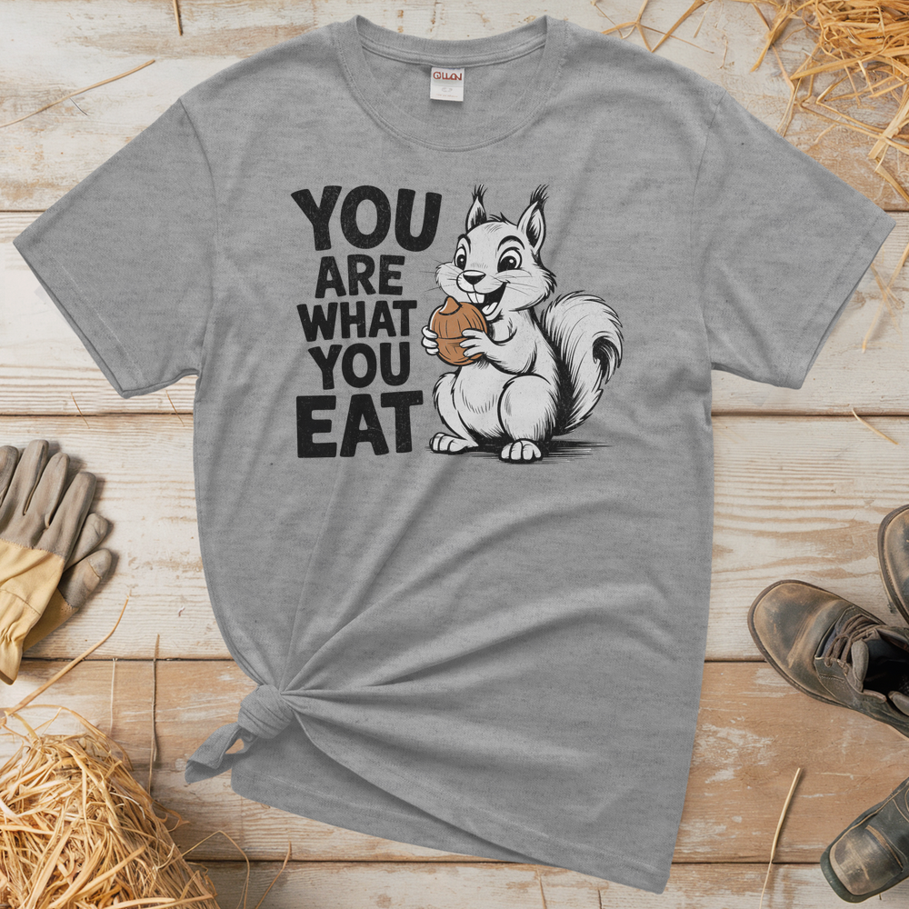 You Are What You Eat Nuts (Adult Unisex Tee) - Sport Grey