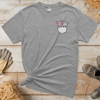 Sheep And Pig In Pocket (Adult Unisex Tee) - Sport Grey