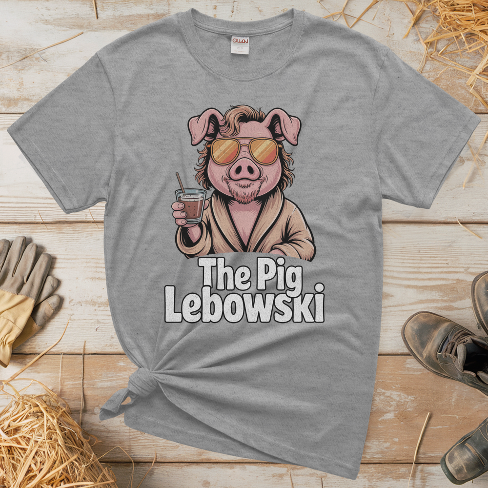 The Pig Lebowski (Adult Unisex Tee) - Sport Grey