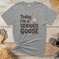 Today Im A Serious Goose (Adult Unisex Tee) - Sport Grey