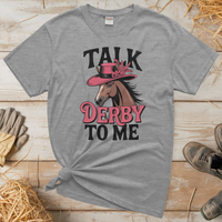 Talk Derby To Me (Adult Unisex Tee) - Sport Grey
