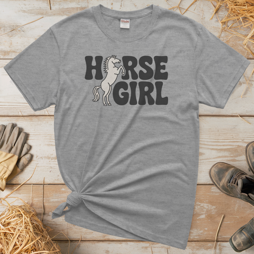 Horse Girl Tee - Sport Grey