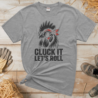 Cluck It Lets Roll Adult Tee - Sport Grey