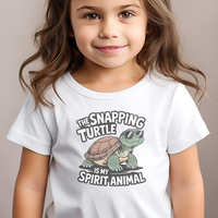 Snapping Turtle Spirit Animal Toddler T Shirt - White