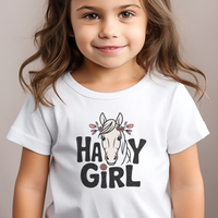 Hay Girl Toddler T Shirt - White