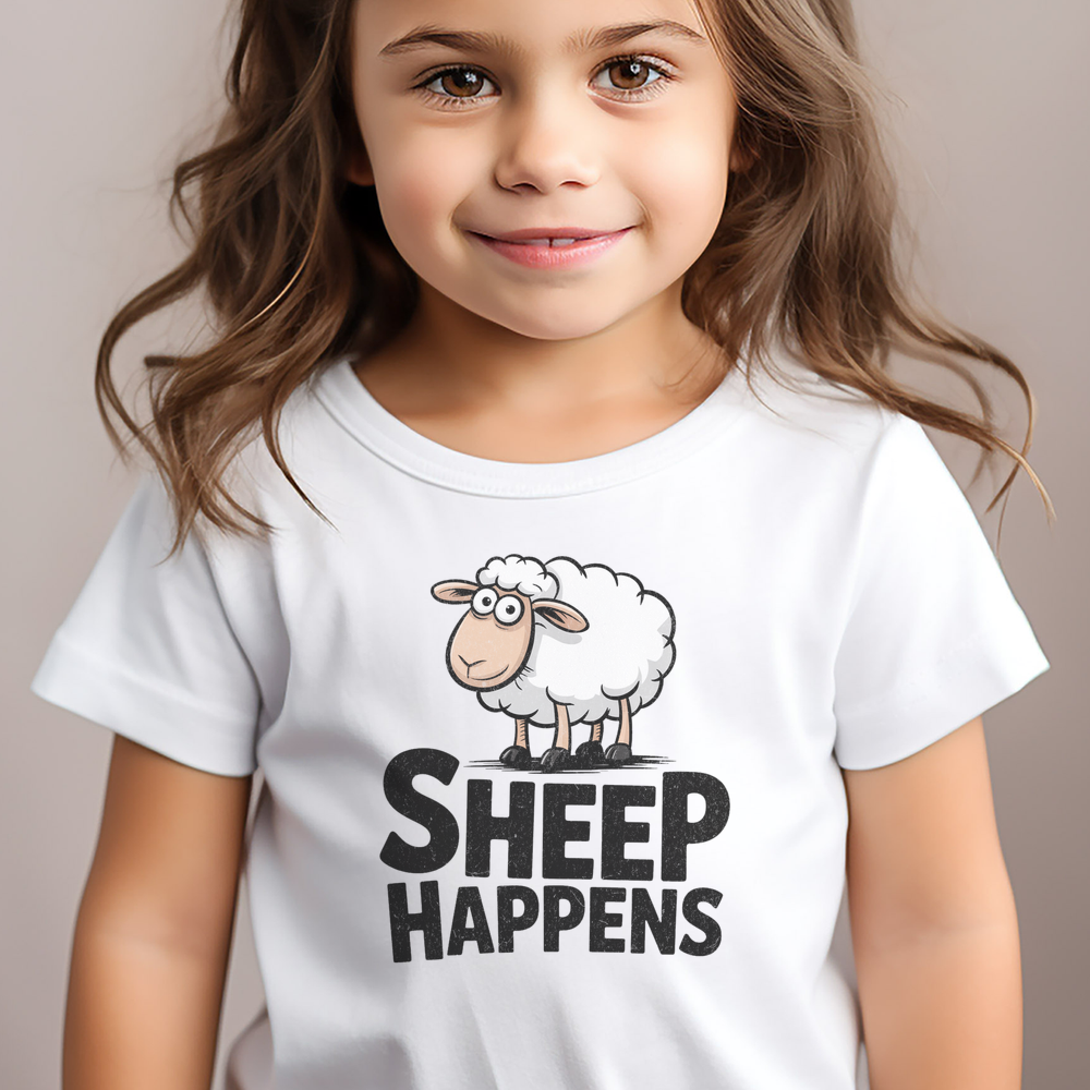 Sheep Happens Toddler T Shirt - White