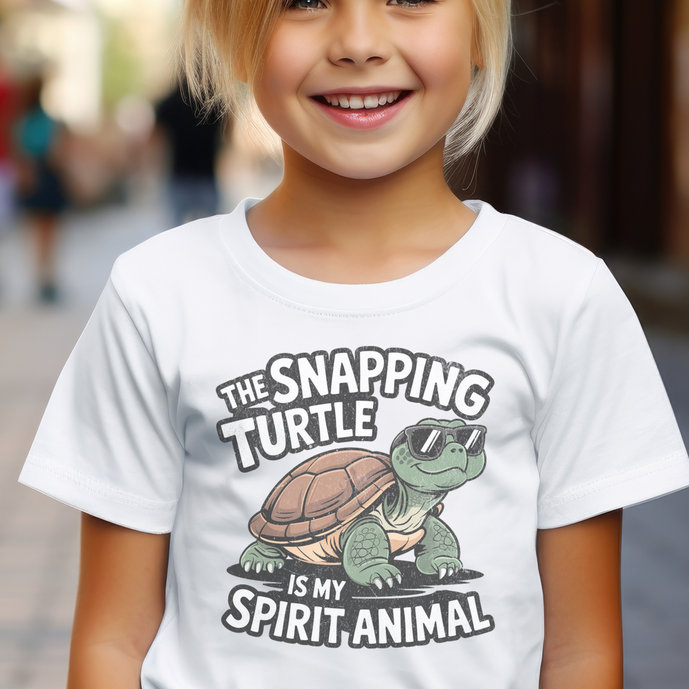 Snapping Turtle Child T Shirt - White
