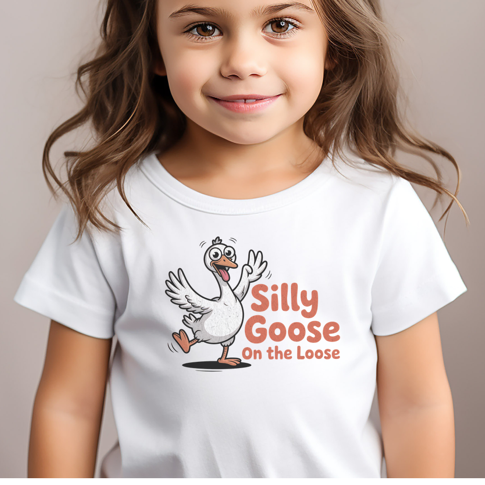 Silly Goose On The Loose Toddler - White