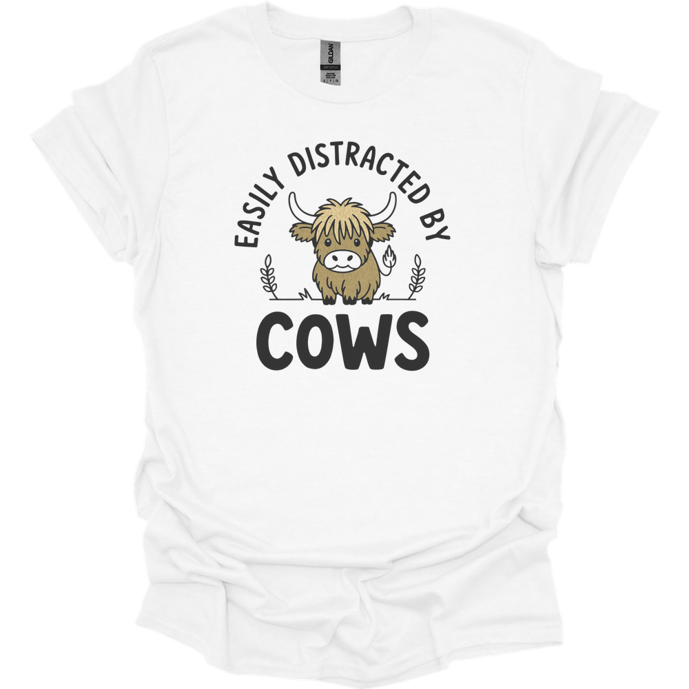 Easily Distracted By Cows - White