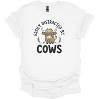 Easily Distracted By Cows - White