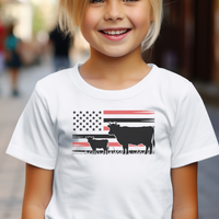 Usa Cow Child - White