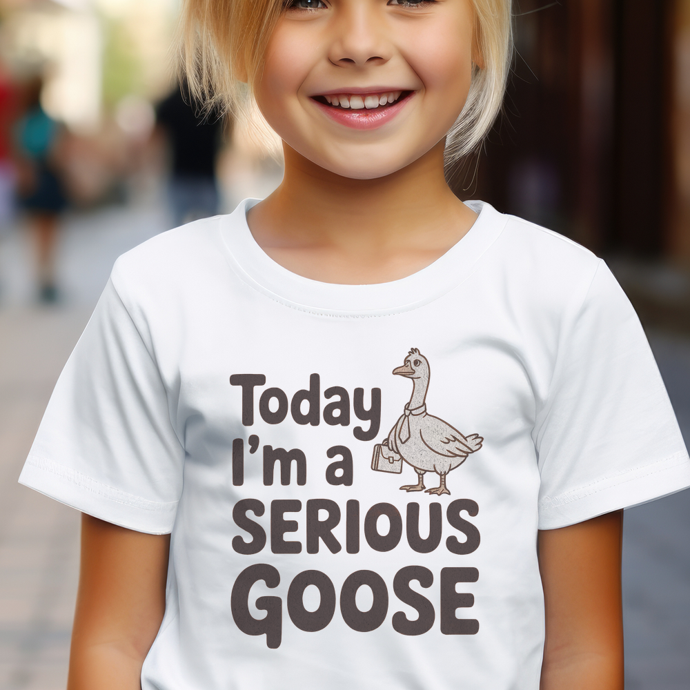Today Im A Serious Goose Child - White