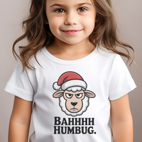 Bahhh Humbug Christmas Toddler - White