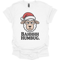 Bahhh Humbug Christmas (Adult Unisex Tee) - White