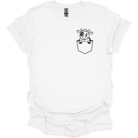 Cow In Pocket - White