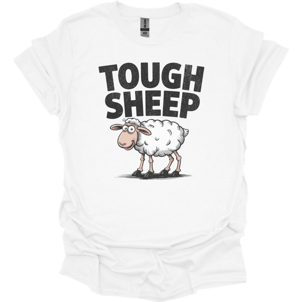 Funny Tough Sheep - White