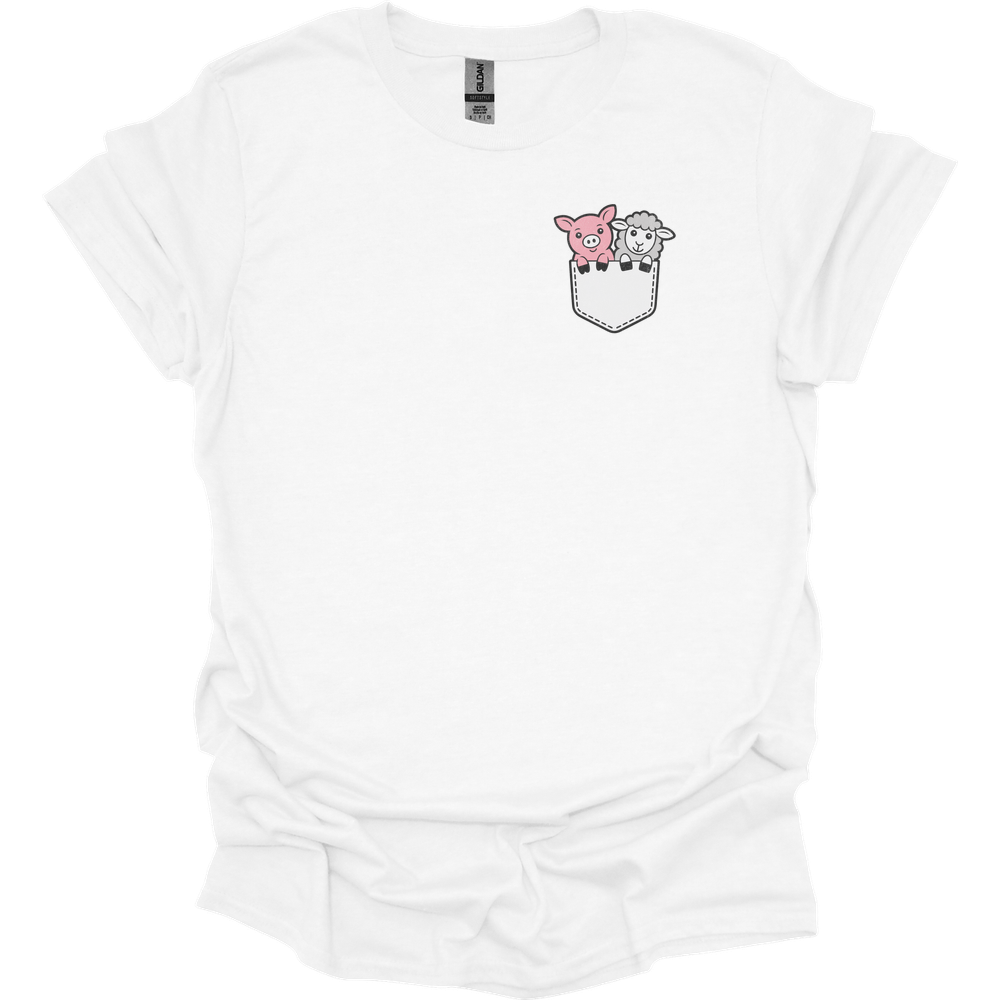 Sheep And Pig In Pocket - White