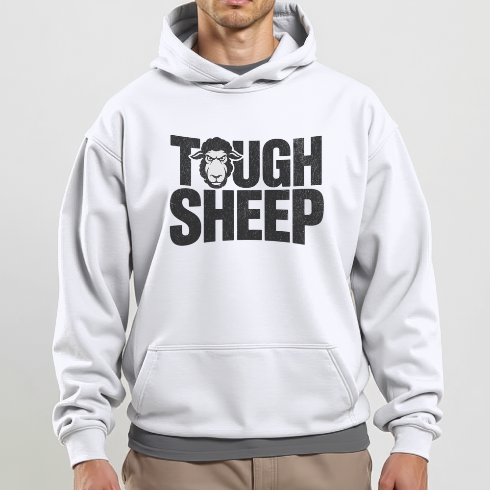 Tough Sheep (Adult Hoodie) - White