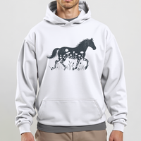 Flower Horse (Adult Hoodie) - White