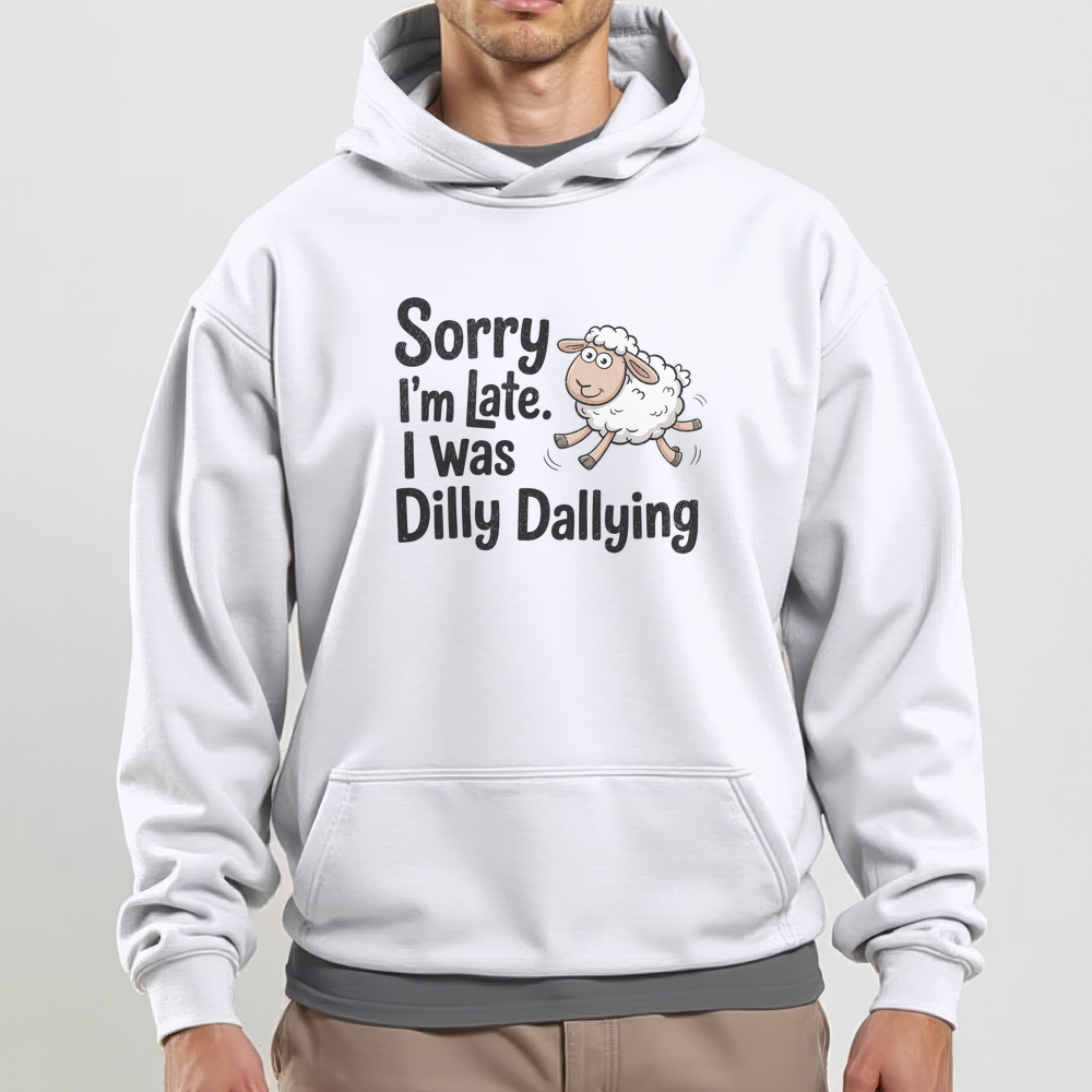 Dilly Dallying (Adult Hoodie) - White