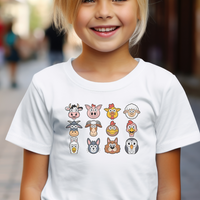 Barnyard Animals Child - White